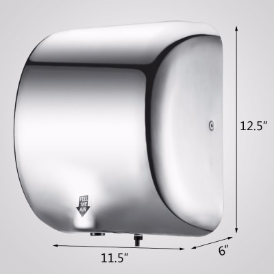 1200W Heavy Duty Commercial High Speed 90m/s Automatic Hand Dryer Stainless Steel for Bathroom Home